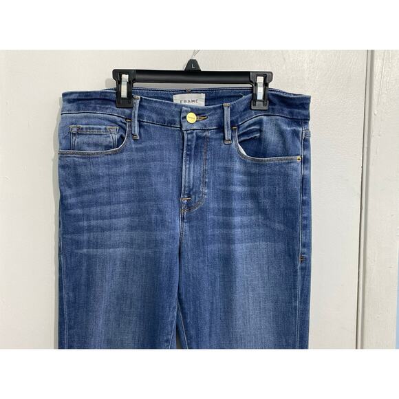 Frame Jeans Size 29 Le Mini Bootcut High Rise Hippie Western Boho Preppy - Picture 2 of 9